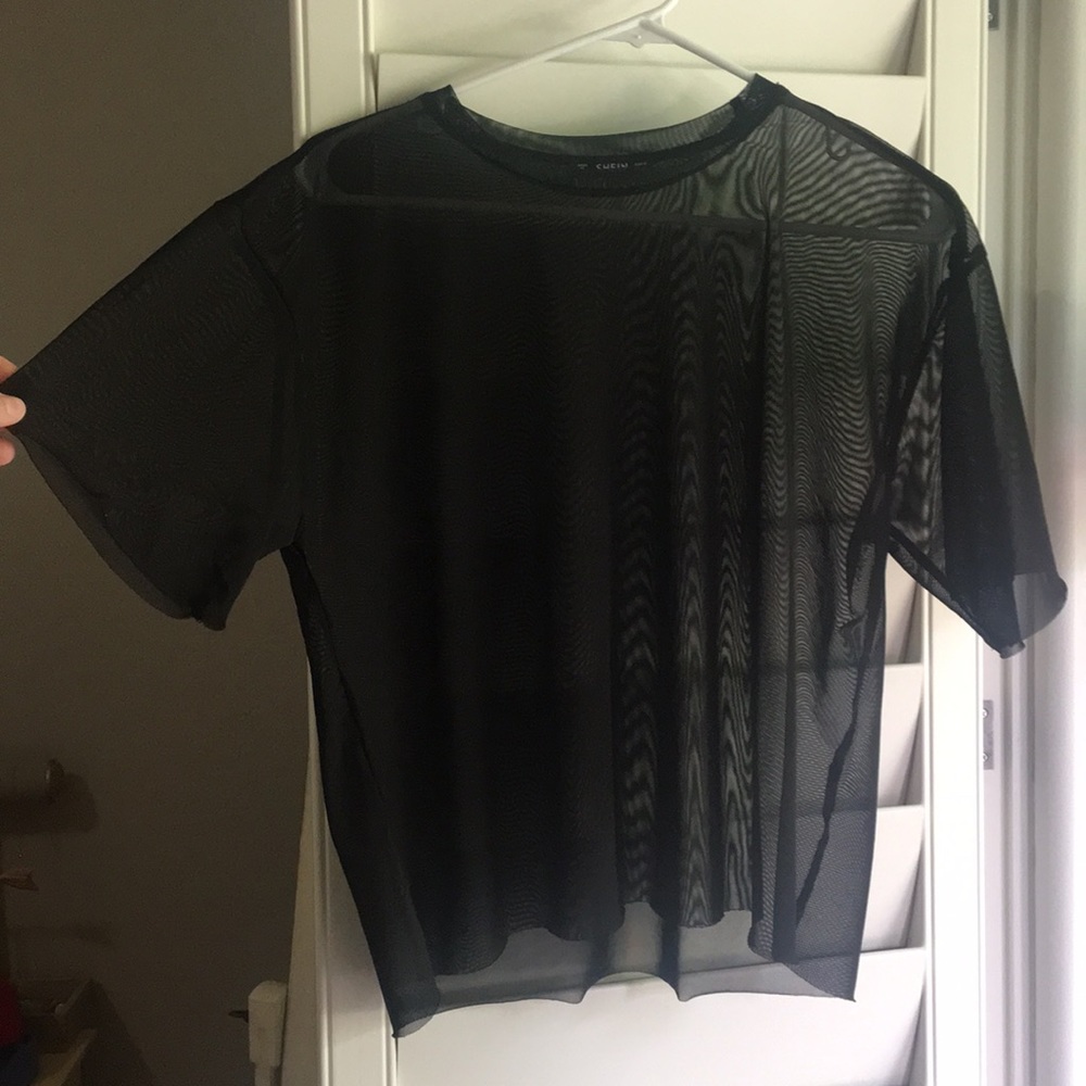 sheer see-through top